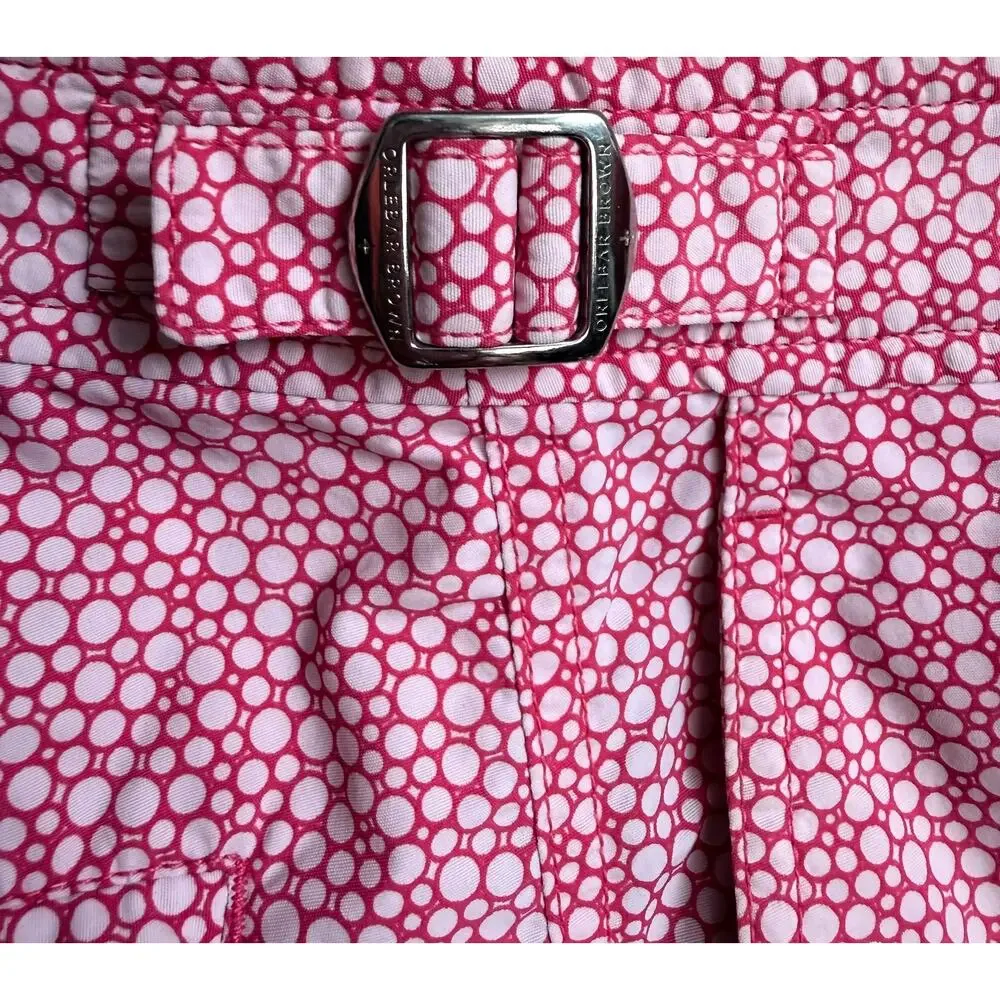 Orlebar Brown Bulldog Swim Shorts Size 30 Pink White Luxury Swim Trunks